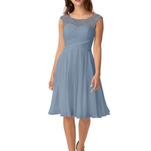 Dusty blue bridesmaid dress
